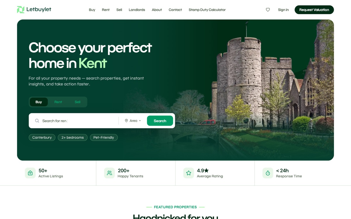 Letbuylet: website screenshot